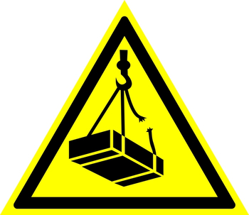 W06 опасно! возможно падение груза (пластик, 500х500 мм) - Охрана труда на строительных площадках - Знаки безопасности - Магазин охраны труда ИЗО Стиль